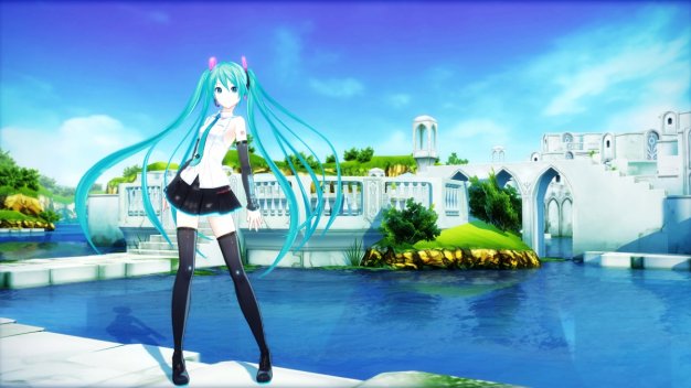 长发长腿动漫美女 初音未来高清壁纸