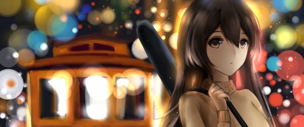 December hello 可爱吉它女生3440×1440壁纸