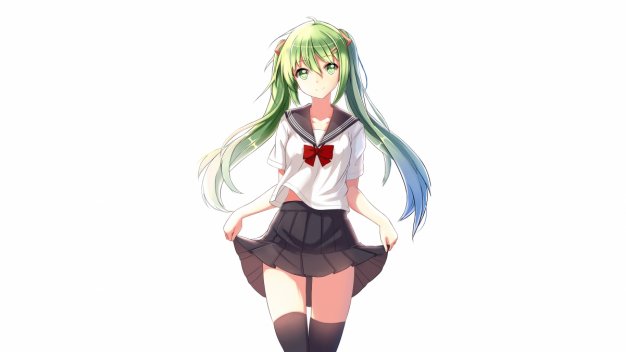 初音未来 鱼 水手服 初音少女电脑壁纸