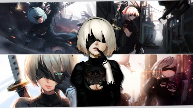 2B尼尔:机械纪元（Nier_ Automata）动漫女孩电脑壁纸