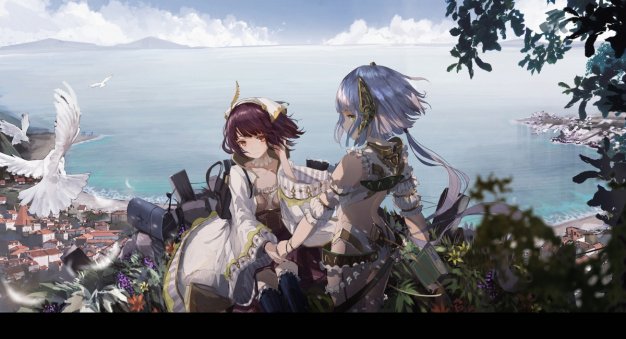 海边 海岸 海风 地平线 Atelier Lydie 和 Suelle 普拉芙妲动漫壁纸