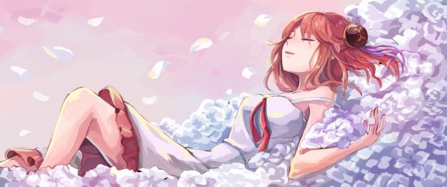 银魂 花海少女3440×1440动漫壁纸