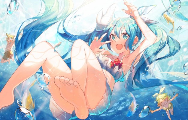 水下初音未来公主殿下电脑壁纸