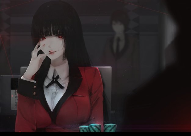 狂赌之渊(Kakegurui) 红色制服女生 二次元动漫电脑壁纸