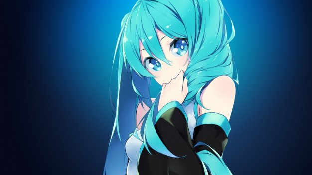 初音未来萌萌的女孩电脑壁纸