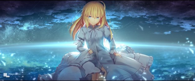 亚瑟王saber 带鱼屏3440×1440壁纸