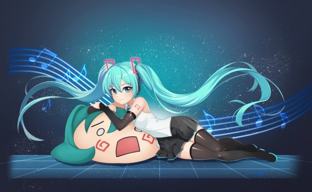 初音未来 音符 动漫壁纸