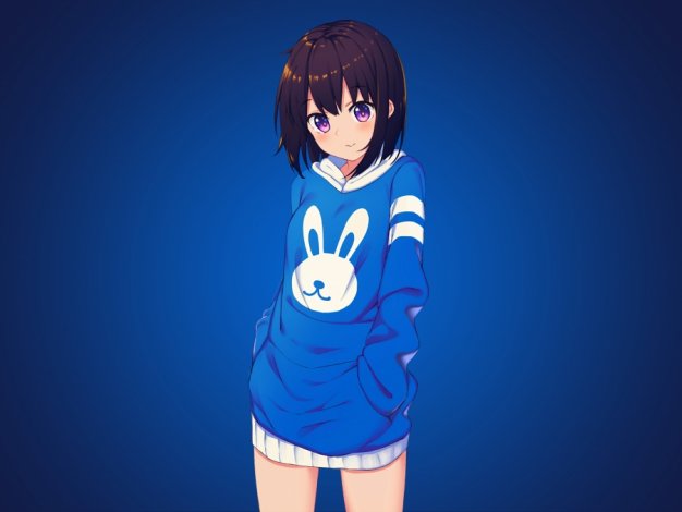 Blue Bunny Girl 蓝兔女孩动漫壁纸