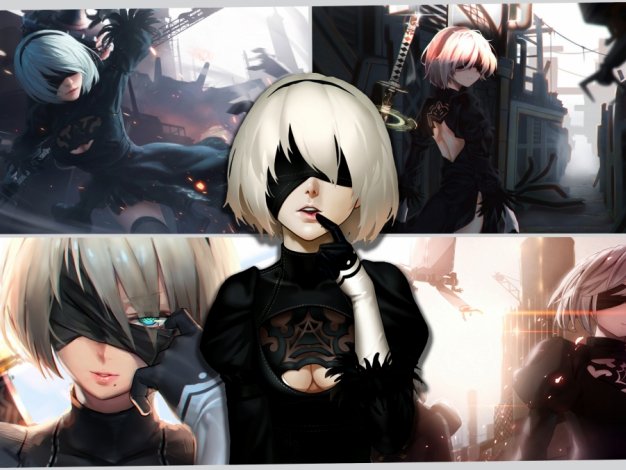 2B尼尔:机械纪元（Nier_ Automata）动漫女孩电脑壁纸