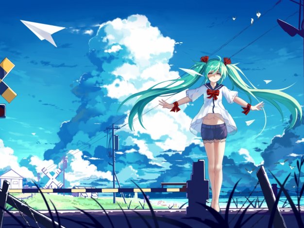 初音未来Miku唯美画风壁纸