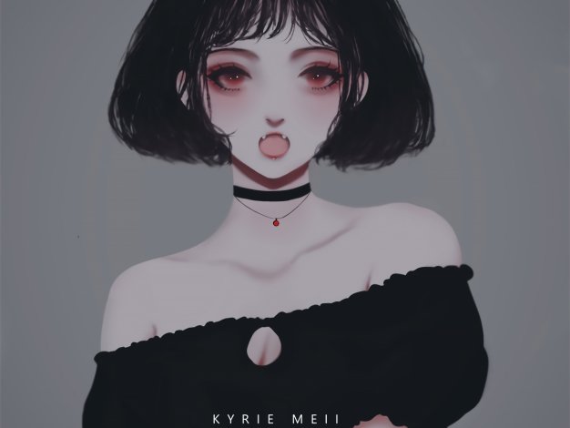 画师kyrie mell 动漫女孩手机壁纸