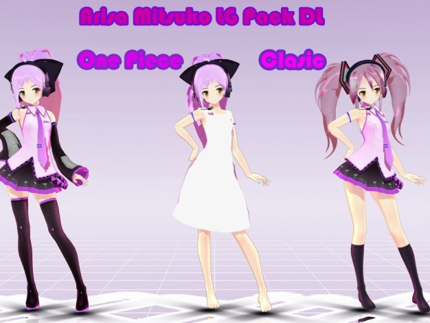 MMD Arisa Mitsuko LG Pack DL 三个可爱动漫女生电脑壁纸