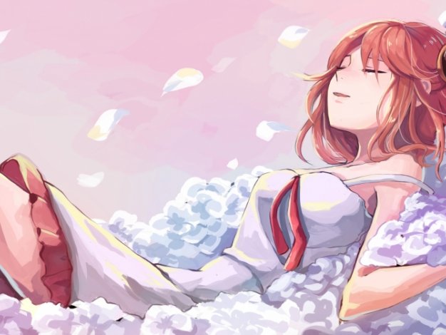 银魂 花海少女3440×1440动漫壁纸