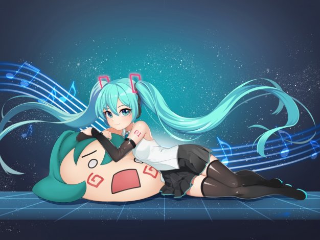 初音未来 音符 动漫壁纸