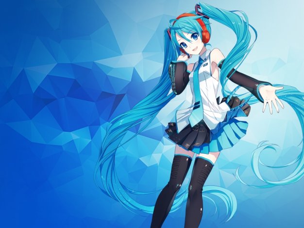 可爱女生 初音未来 长发